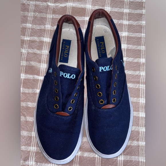 Polo by Ralph Lauren Men's Navy Slip-On Sneakers - Picture 1 of 8